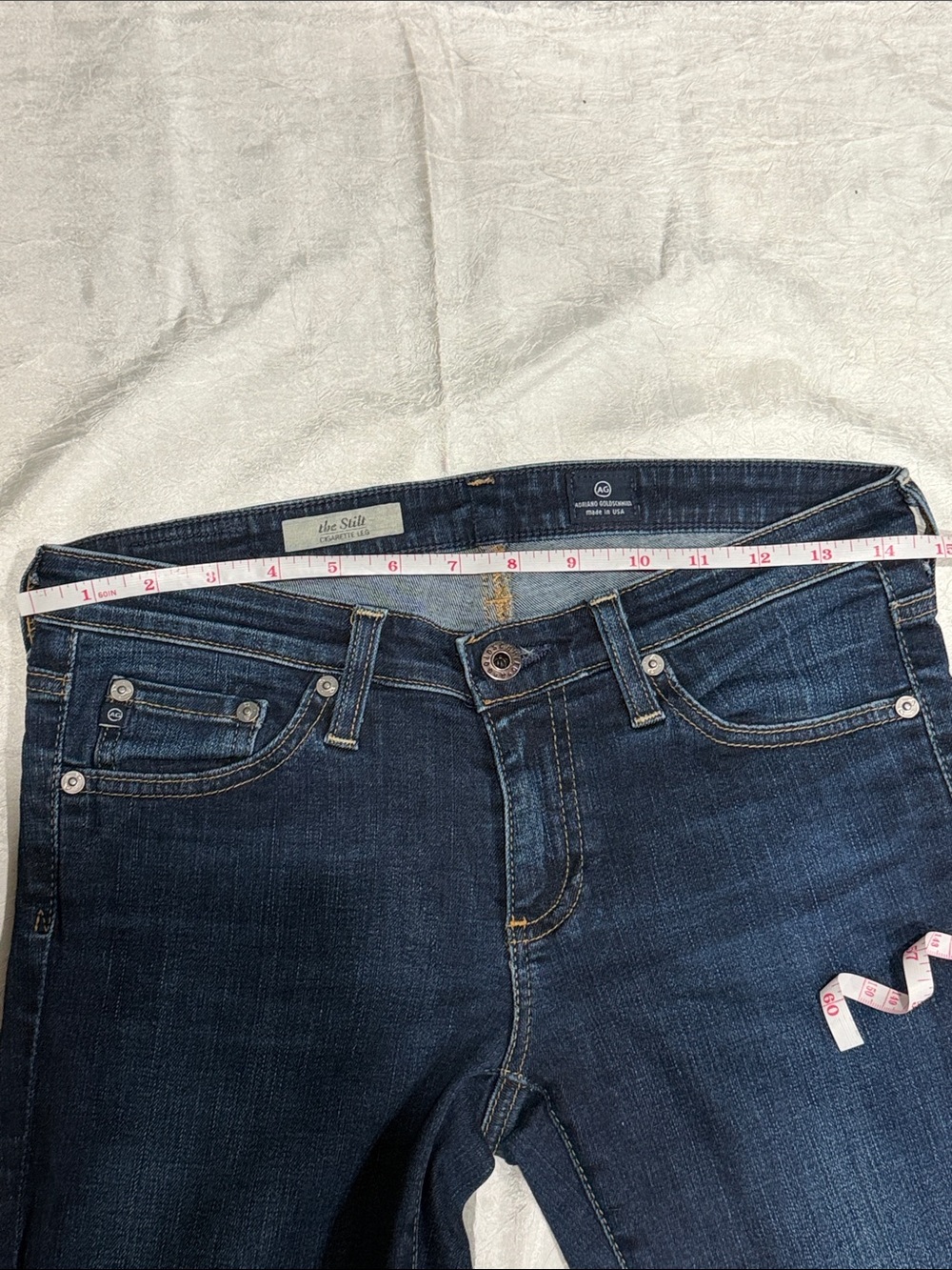 AG Adriano Goldschmied The Stilt Cigarette Leg Jeans Women’s 26R Dark Wash - Picture 8 of 10